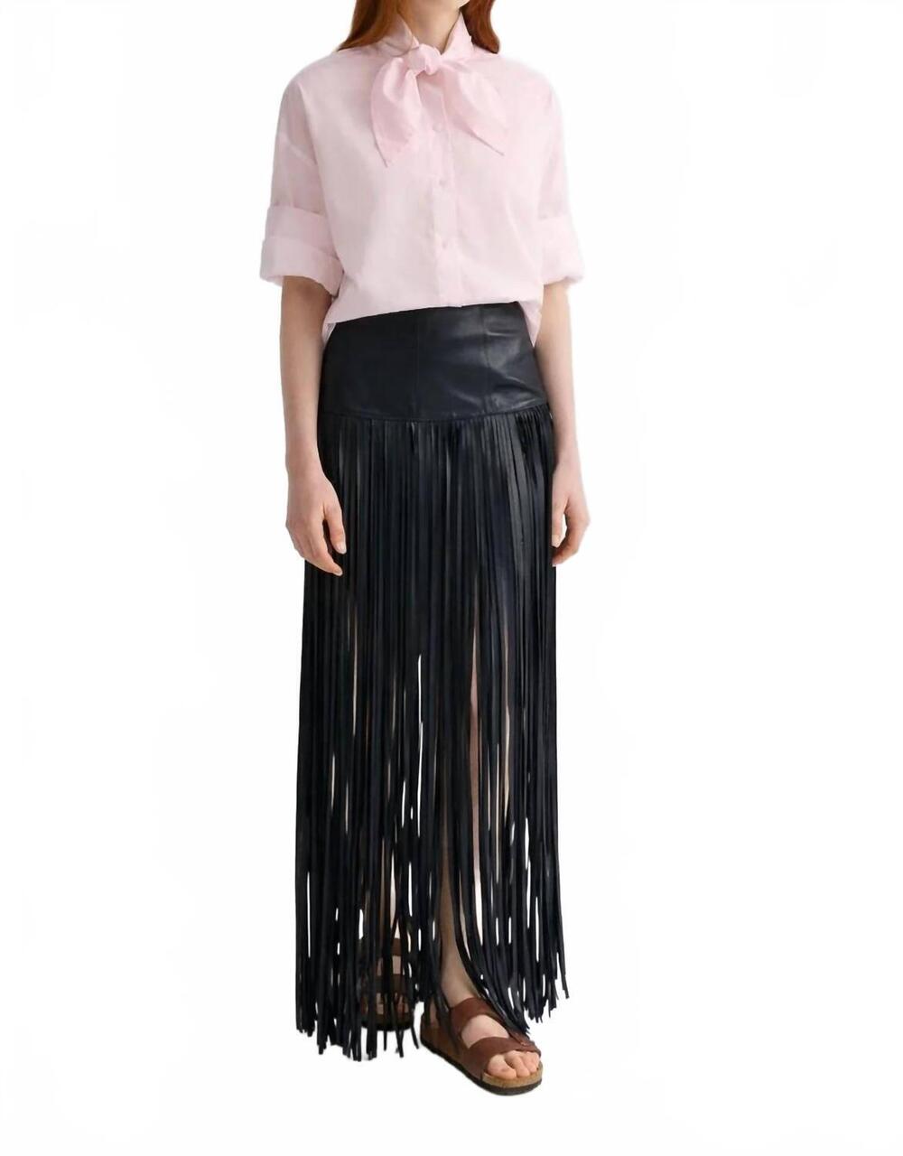 NEW TWP tie one on superfine cotton shirt in sheer pink